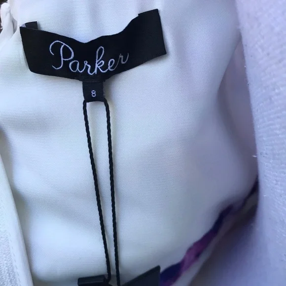 NWT! Parker size 8, white multi halter dress - Picture 6 of 8